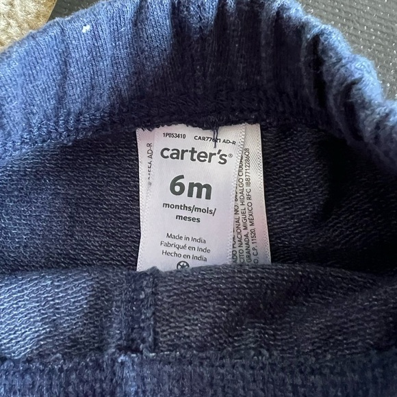 Carter’s 6M Infant Baby Blue Sweatpants & Grey Shorts - Picture 6 of 8